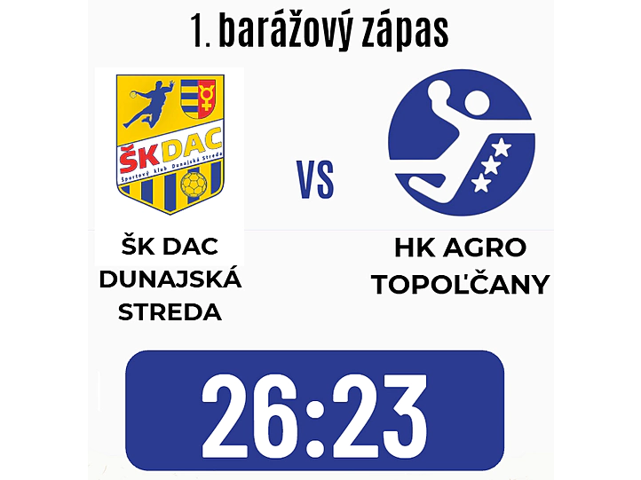 Prvý barážový zápas v prospech Dunajskej Stredy