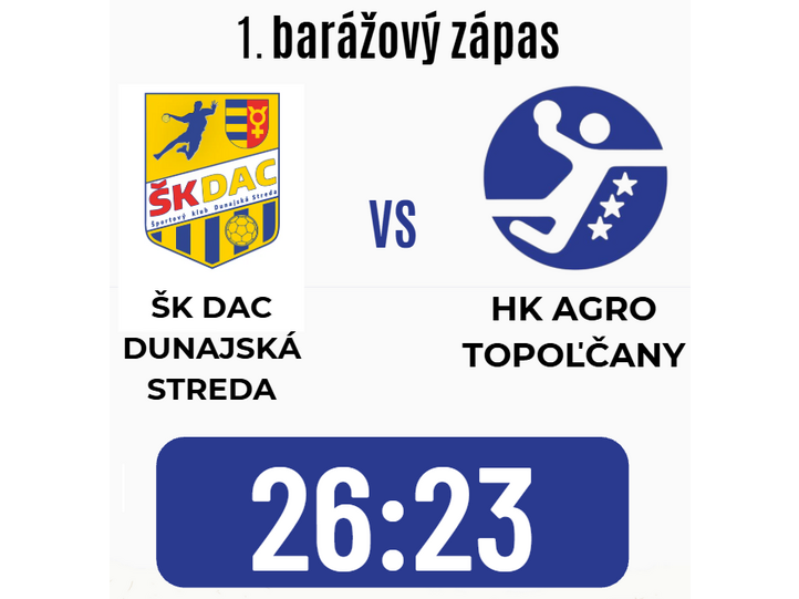 Prvý barážový zápas v prospech Dunajskej Stredy